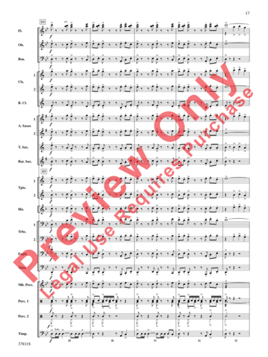 Desperate Pursuit Concert Band scores gallery preview page 18