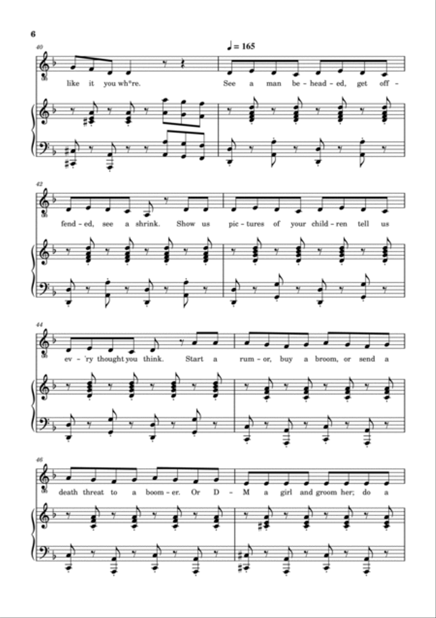 Welcome To The Internet Voice scores gallery preview page 6