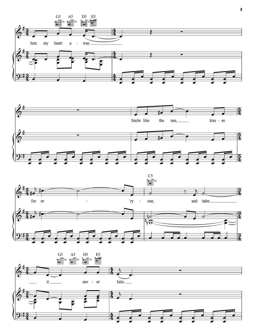 Barracuda Piano, Vocal, Guitar scores gallery preview page 3