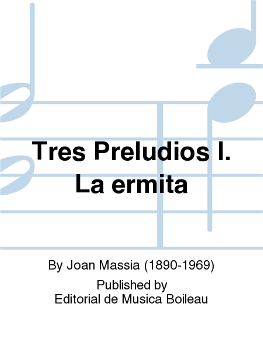 Tres Preludios I. La ermita Piano Solo scores gallery preview page 1