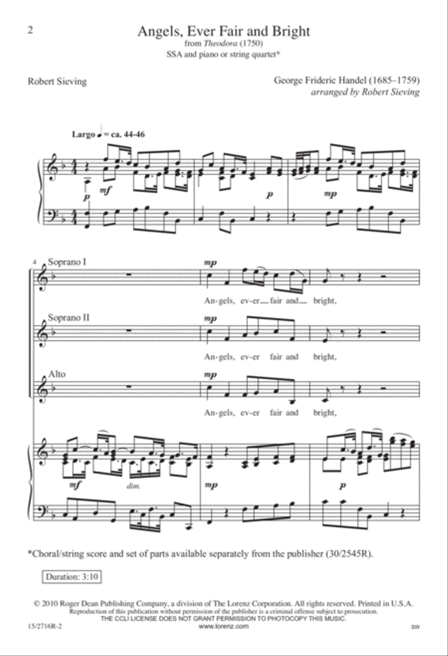Angels, Ever Fair and Bright Women's Choir scores gallery preview page 3