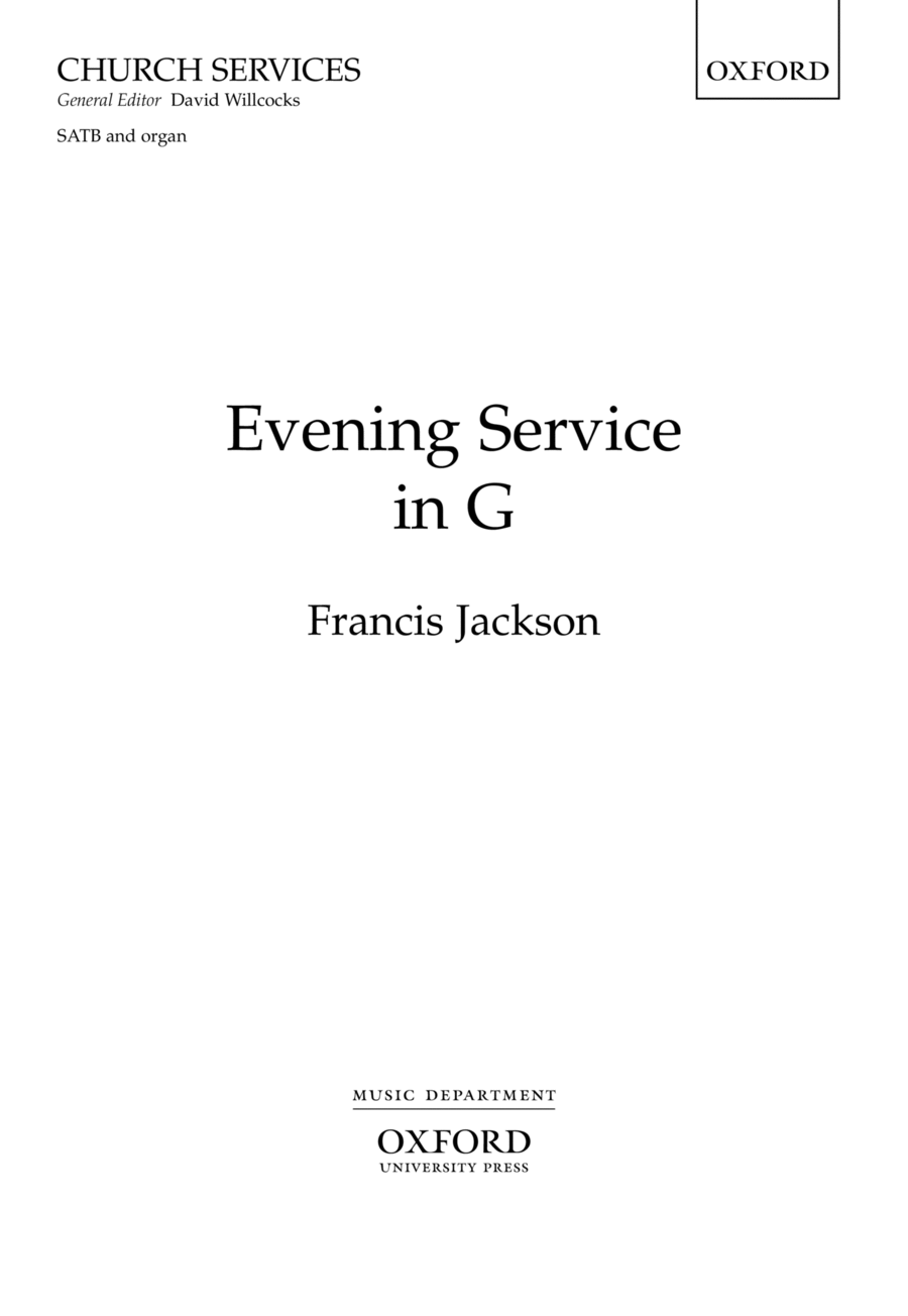 Evening Service in G 4-Part scores gallery preview page 1