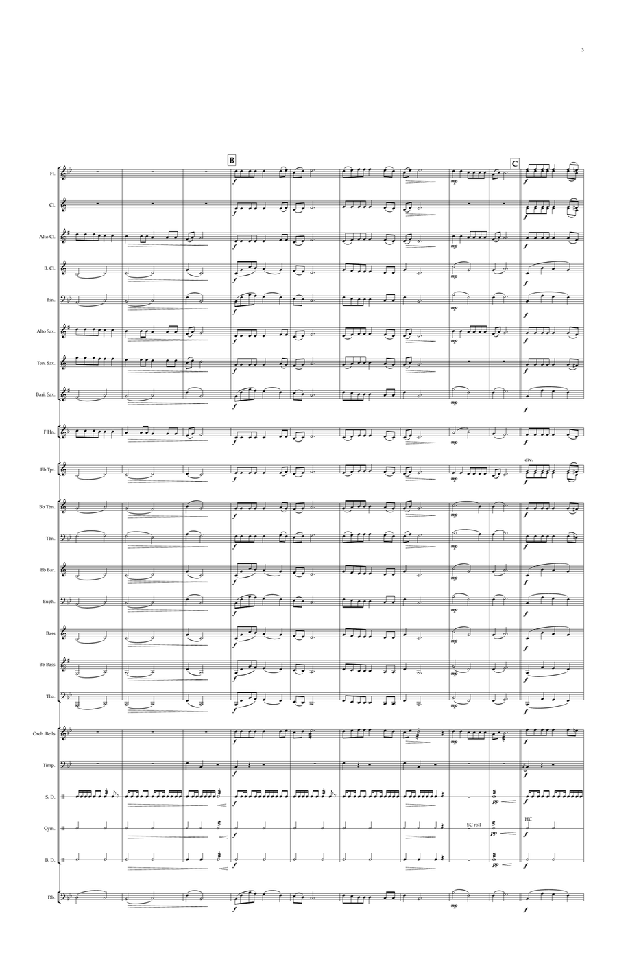 Indian National Anthem for Young Symphonic Concert/Military/Wind band Concert Band scores gallery preview page 3
