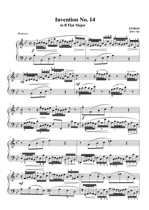 Bach Invention No. 14 in Bb Major BWV 785