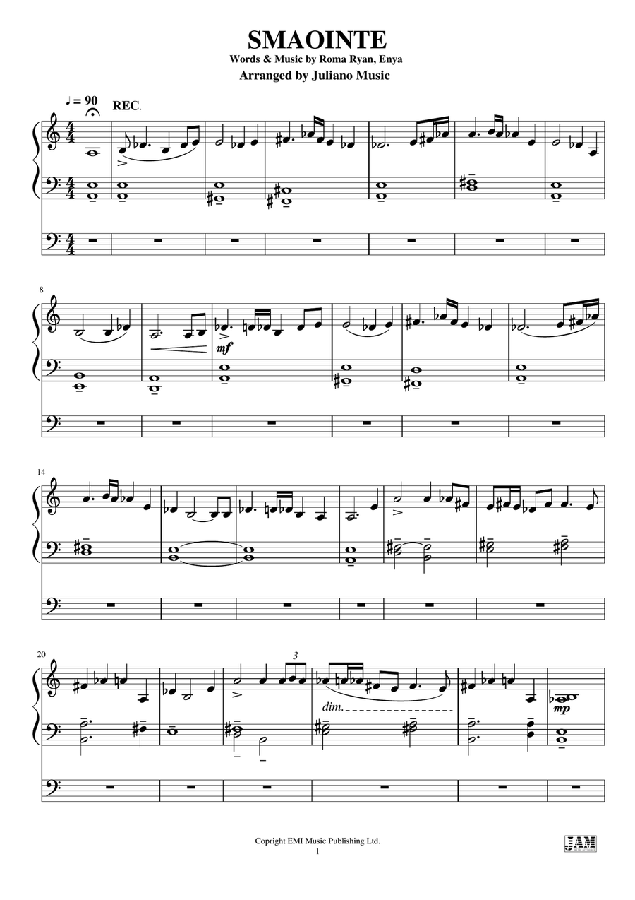 Smaointe' Organ Solo scores gallery preview page 3