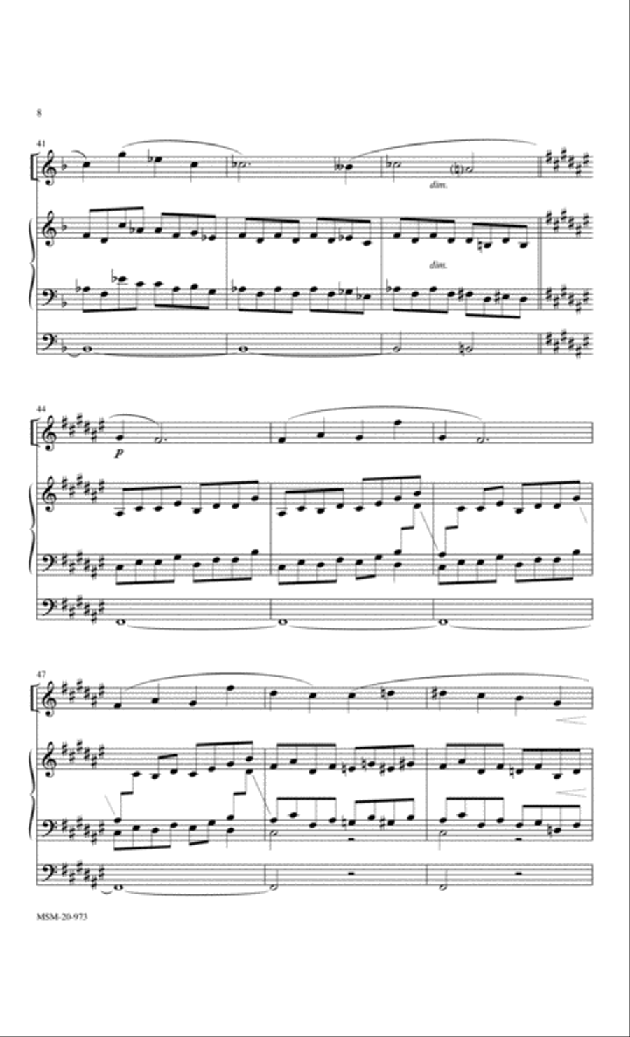 Prelude for Flute or Violin and Organ Flute scores gallery preview page 5