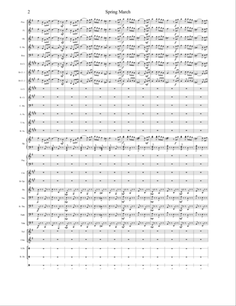Spring March: DIRECTOR'S SCORE ONLY Concert Band scores gallery preview page 2