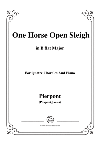 Pierpont-Jingle Bells(The One Horse Open Sleigh),in B flat Major,for Quatre Chorales image number null