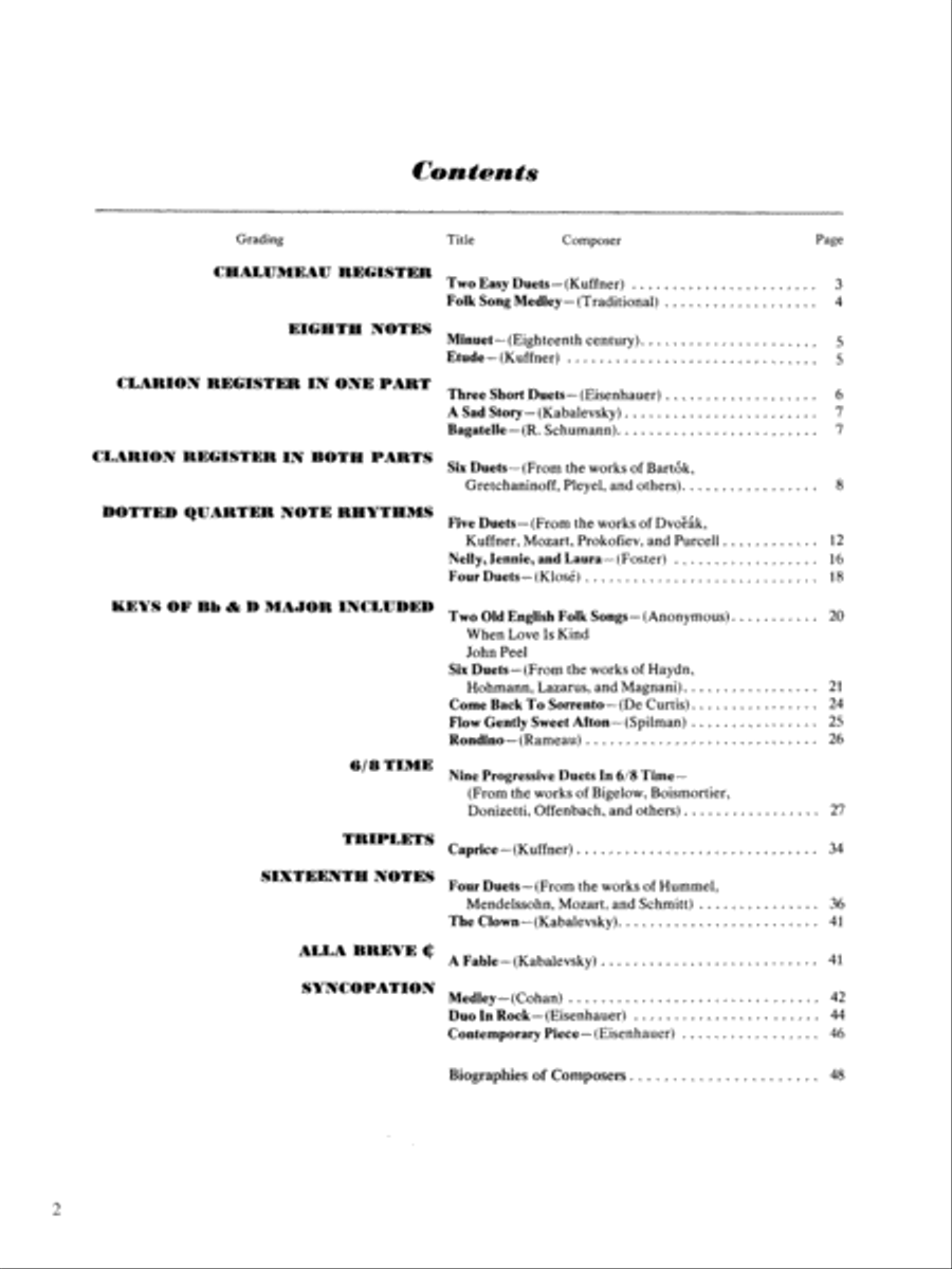 Learn to Play Clarinet Duets Clarinet Duet scores gallery preview page 2