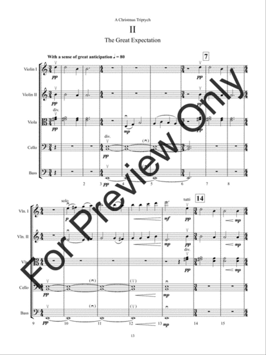 A Christmas Triptych String Orchestra scores gallery preview page 16