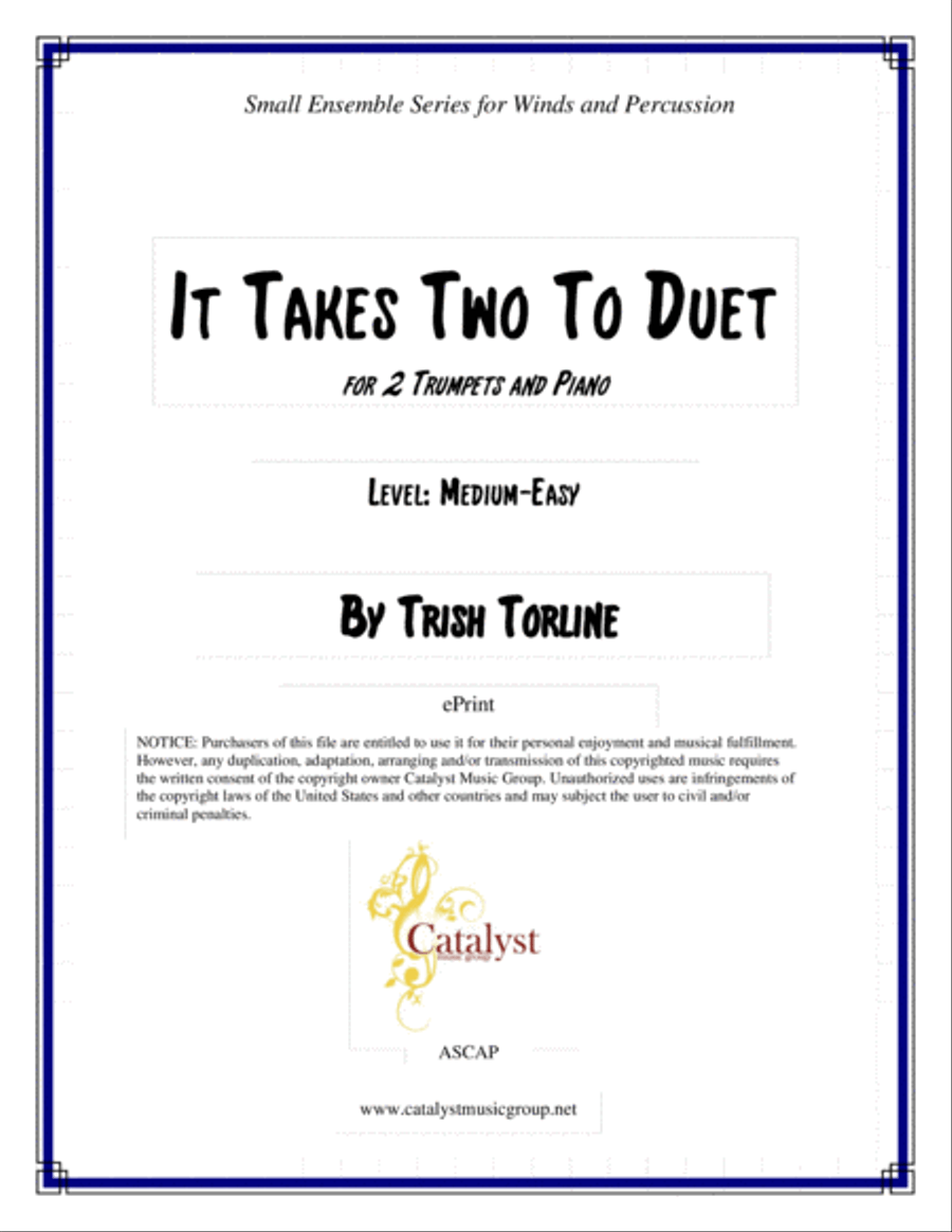 It Takes Two to Duet Trumpet Duet scores gallery preview page 1