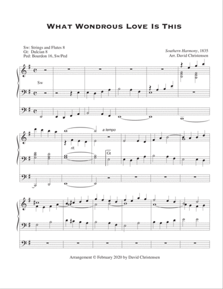 What Wondrous Love Is This Organ Solo scores gallery preview page 2