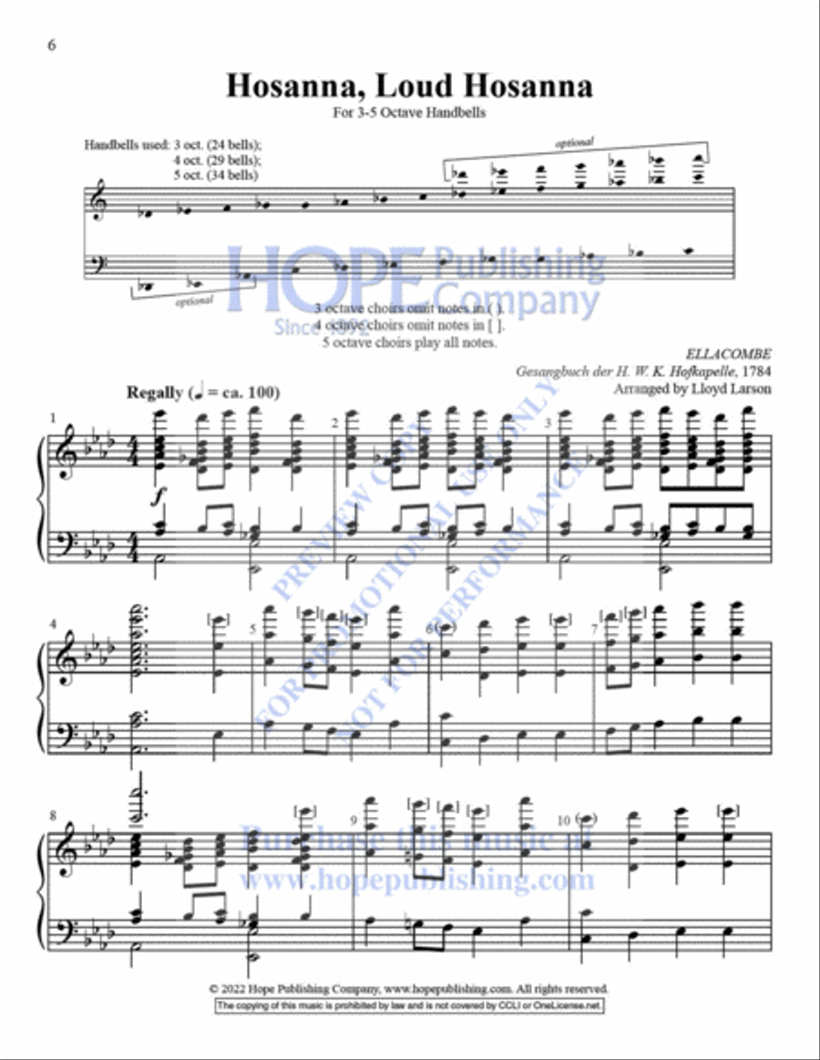 WORSHIP OPENERS: Handbell Introits, Vol 1 Handbell Choir scores gallery preview page 7
