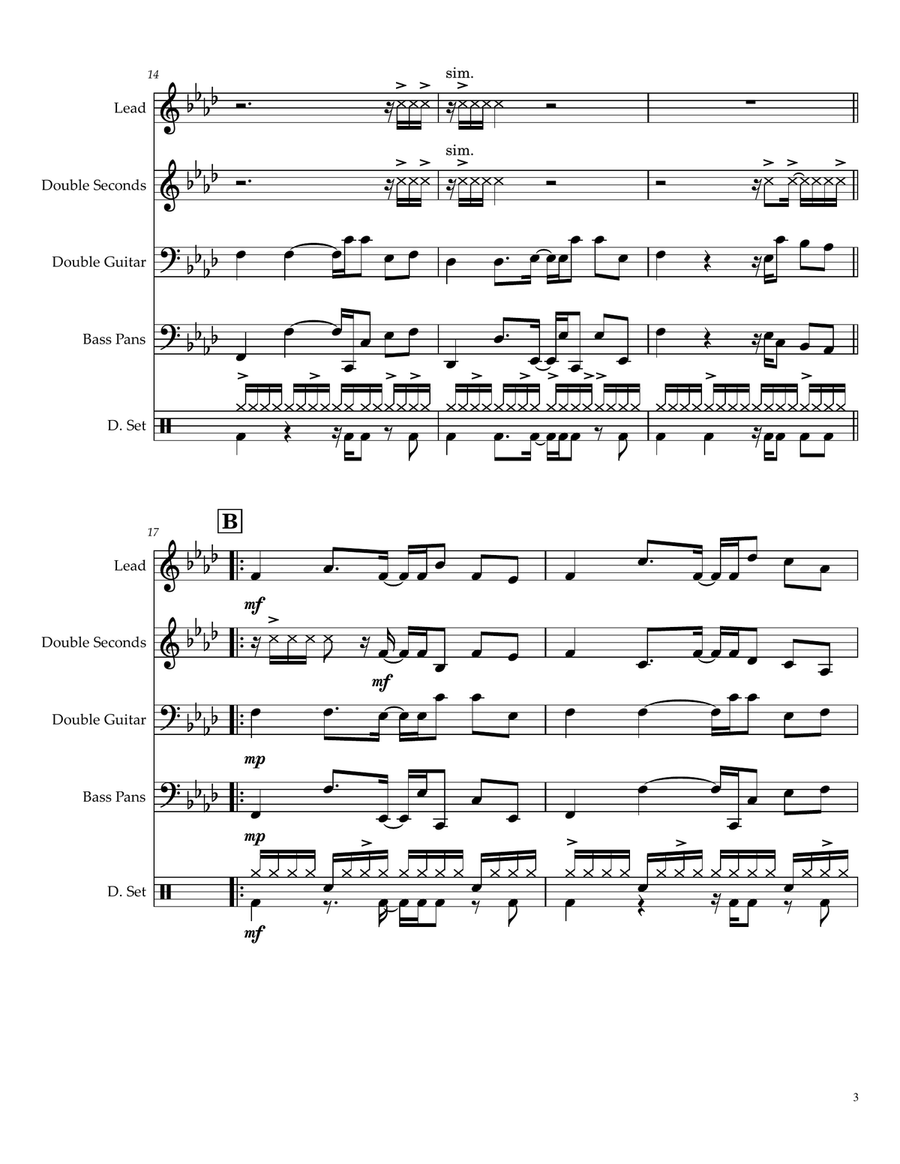 Axel F Steel Drum Band scores gallery preview page 3