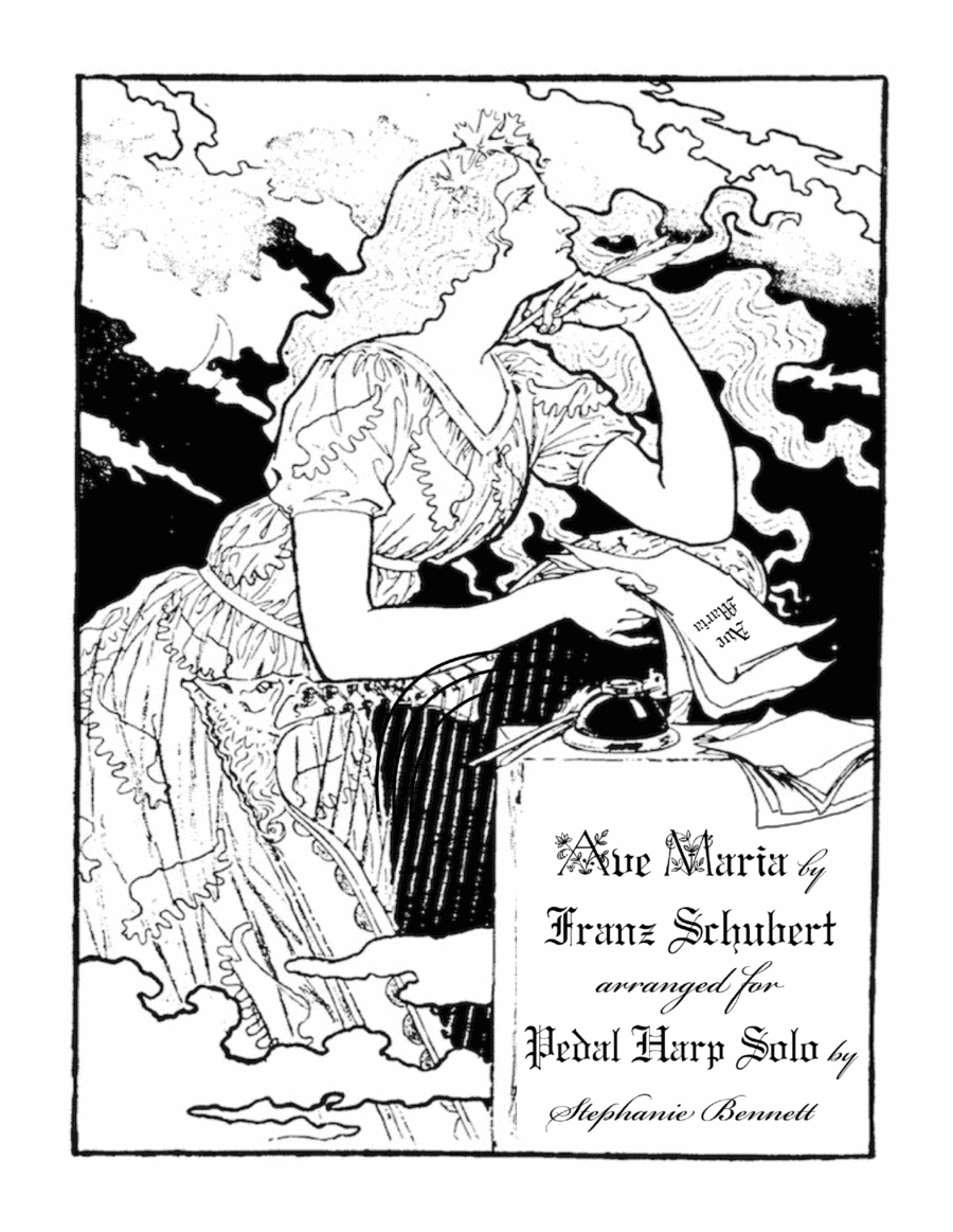 Ave Maria by Schubert (Pedal Harp Solo) by Franz Schubert Pedal Harp - Digital Sheet Music