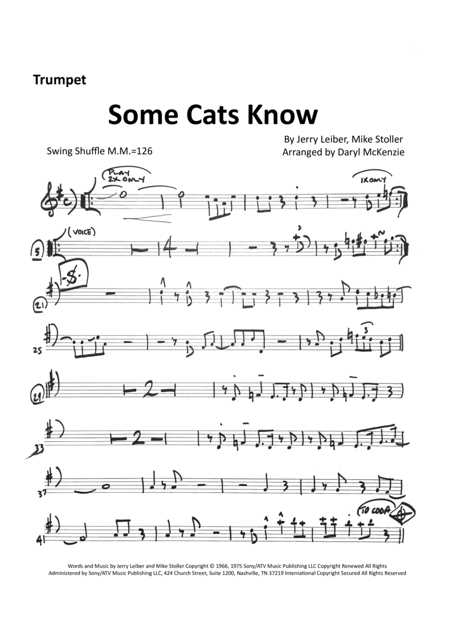 Some Cats Know Alto Saxophone scores gallery preview page 1