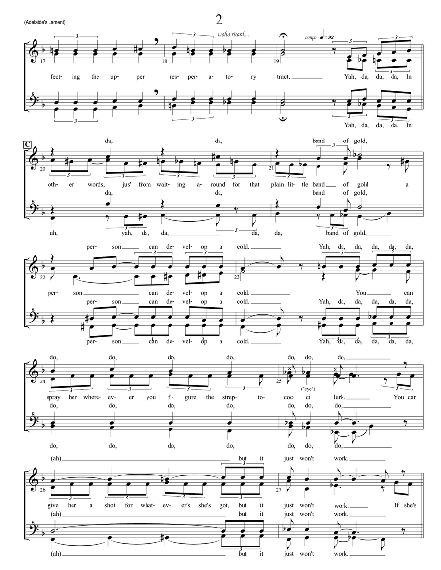 Adelaide S Lament Adelaide S Lament SSAA scores gallery preview page 2
