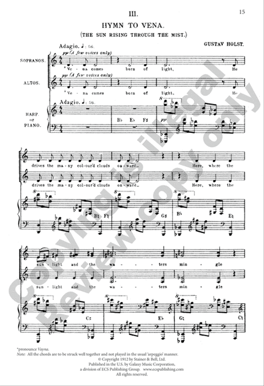 Choral Hymns from the Rig-Veda, Group 3 SSAA scores gallery preview page 8
