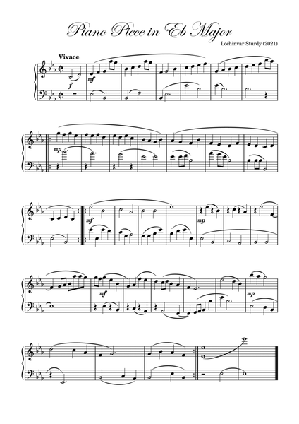 Piano Piece in Eb Major image number null