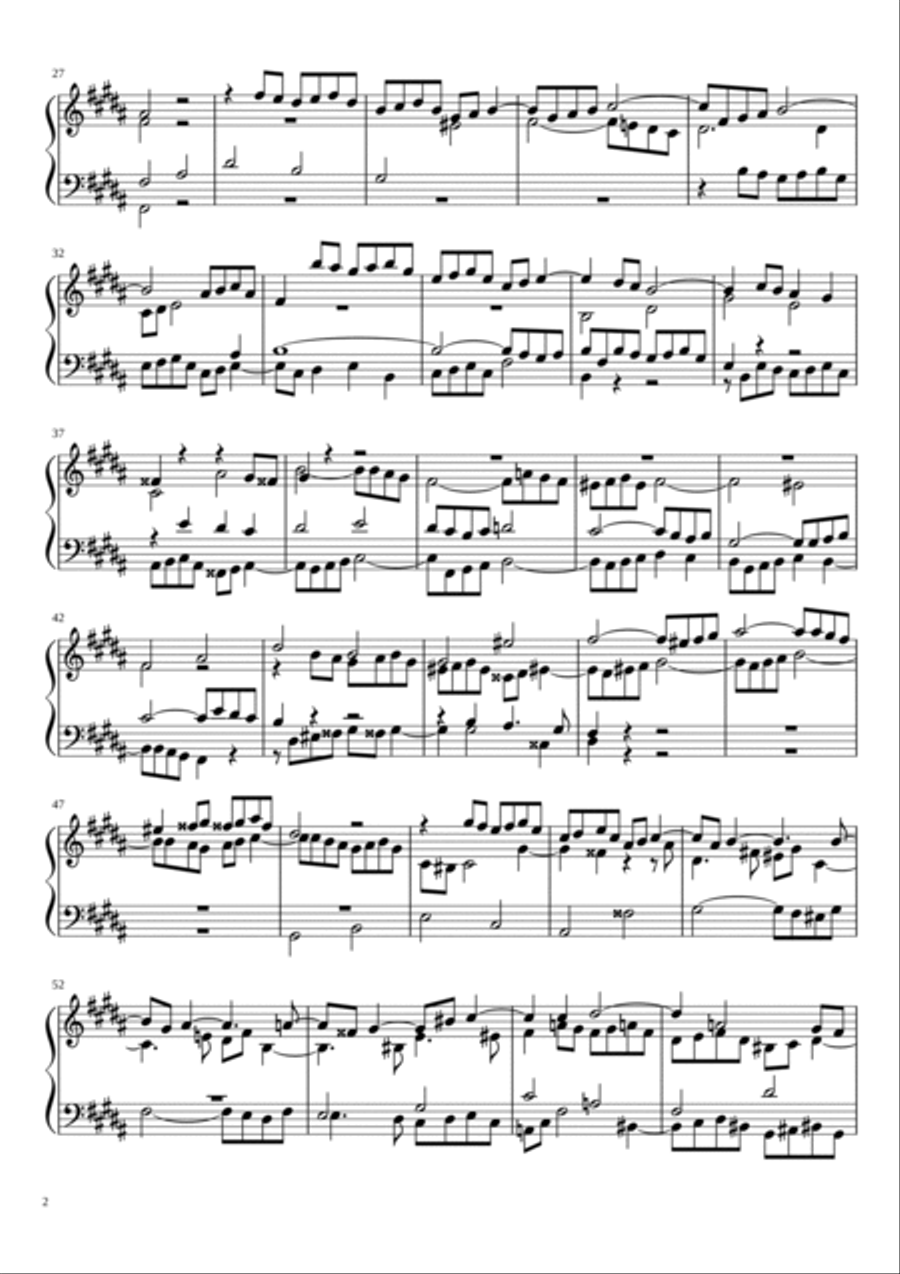 Fugue No. 23 BWV 892 Piano Solo scores gallery preview page 2