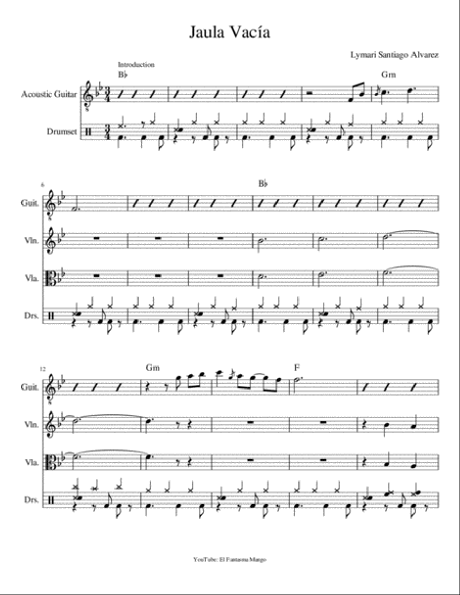 Jaula Vacía Large Ensemble scores gallery preview page 1
