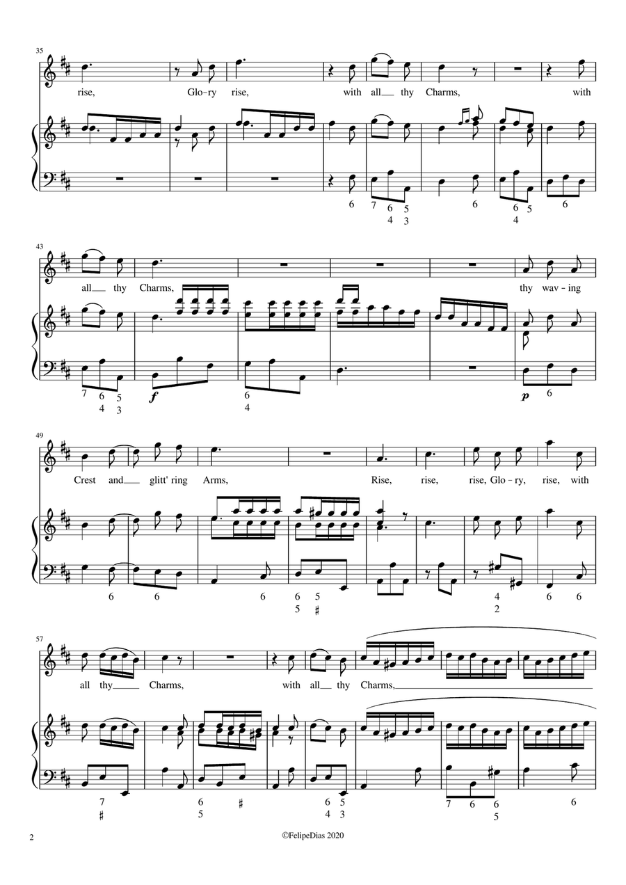 Rise glory rise Piano, Vocal scores gallery preview page 2