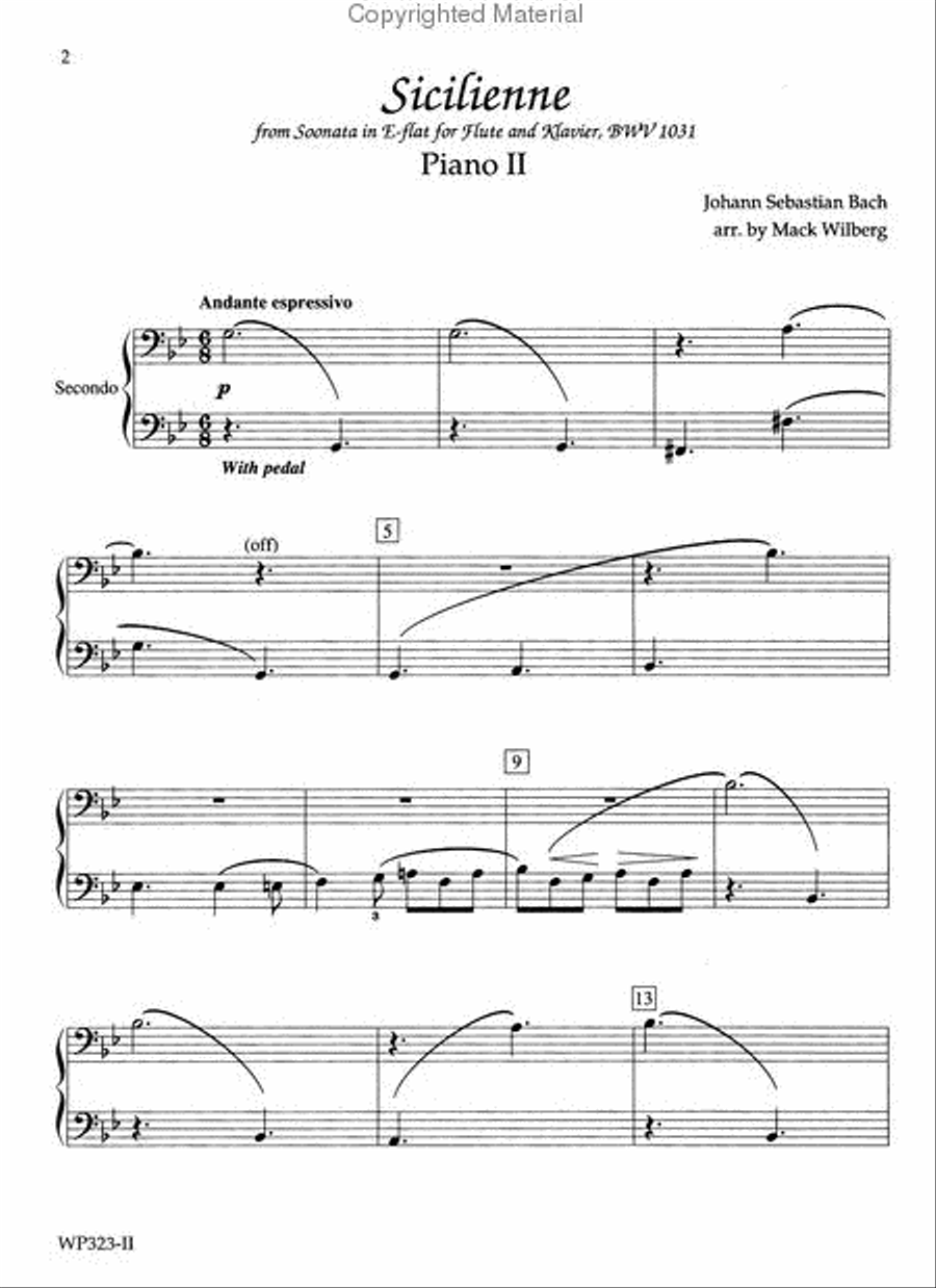 Sicilienne Piano scores gallery preview page 2