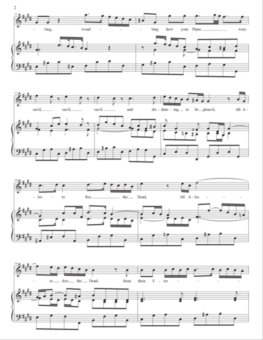 PURCELL: Musick for a while (in 9 keys: C-sharp, C, B, B-flat, A, A-flat, G, F-sharp, and F minor) Voice scores gallery preview page 3