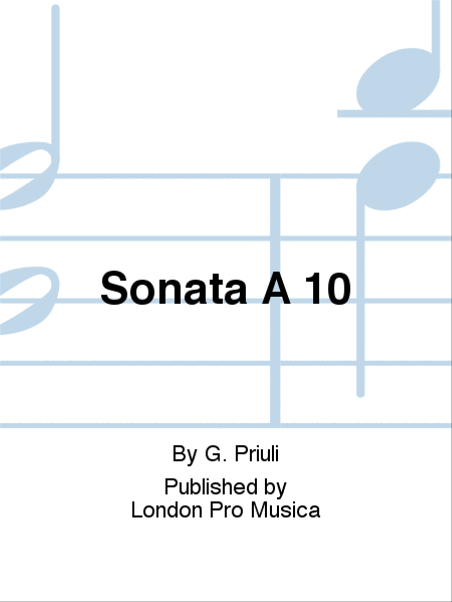 Sonata A 10 4-Part scores gallery preview page 1