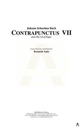 Contrapunctus 7 - CONDUCTOR'S SCORE ONLY