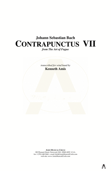 Contrapunctus 7 - CONDUCTOR'S SCORE ONLY image number null