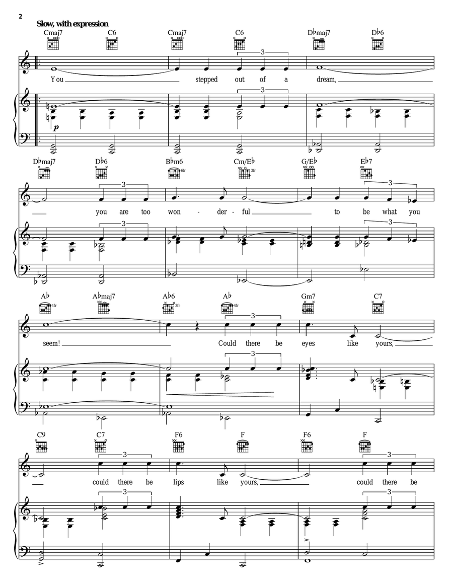 You Stepped Out Of A Dream Piano, Vocal, Guitar scores gallery preview page 2