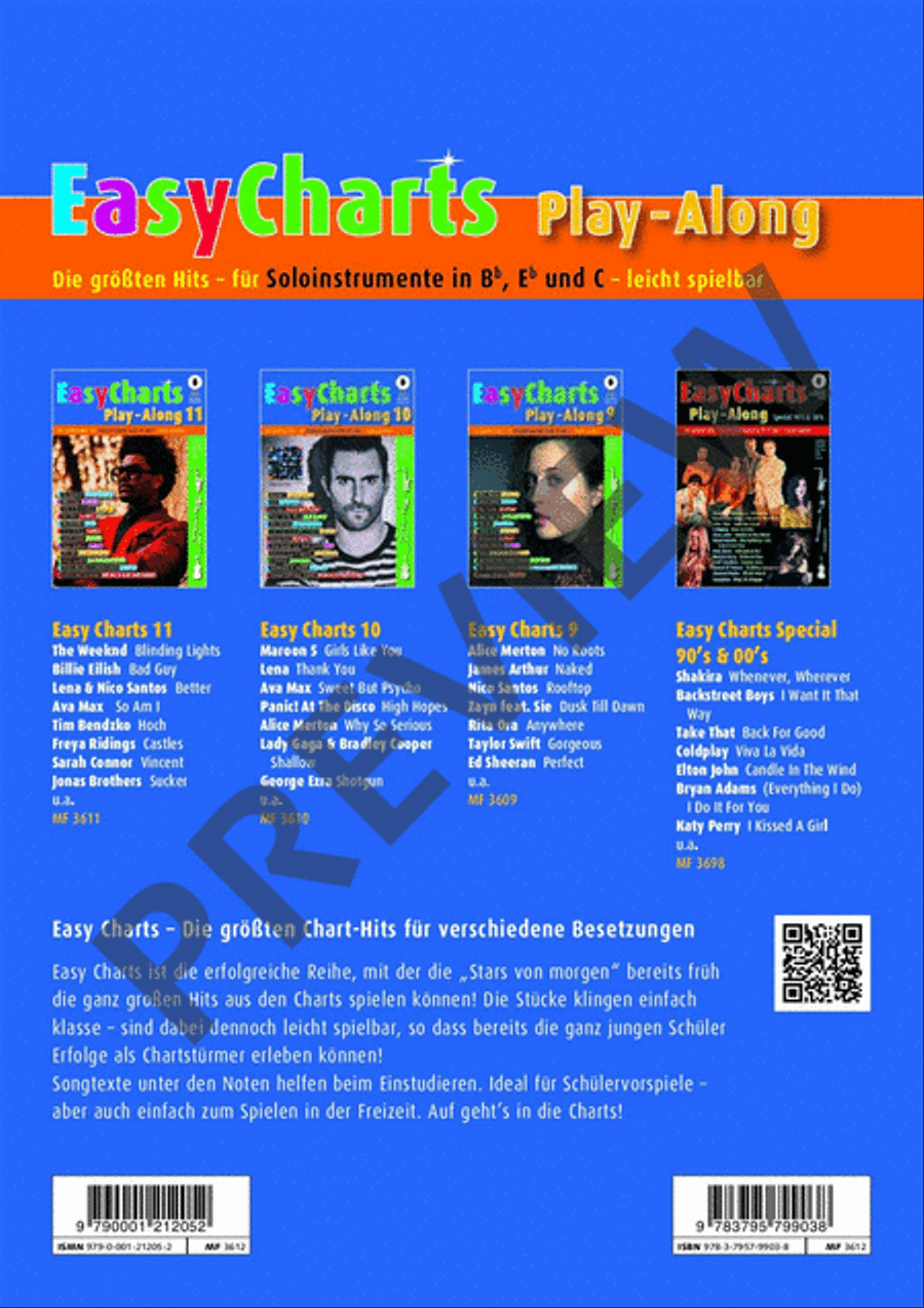 Easy Charts Play-Along CD, Audio & More scores gallery preview page 6