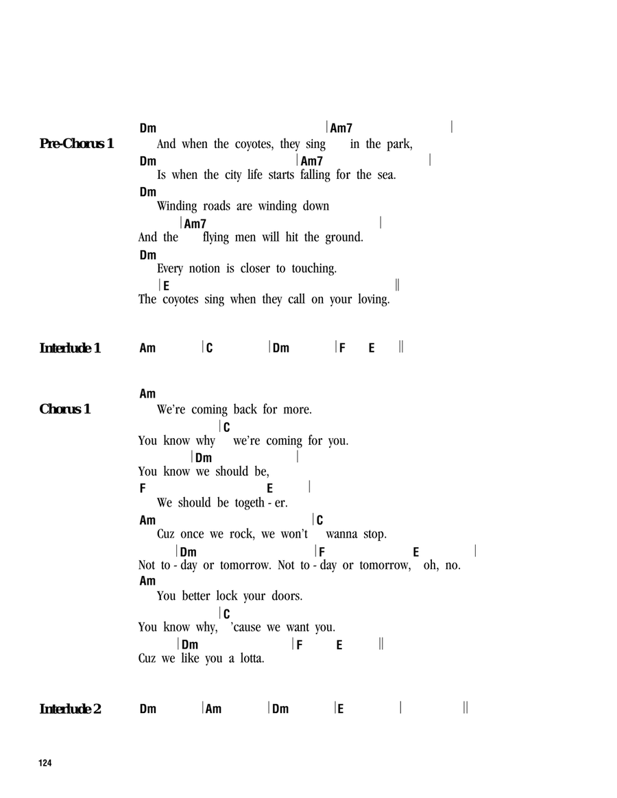 Coyotes Acoustic Guitar scores gallery preview page 2