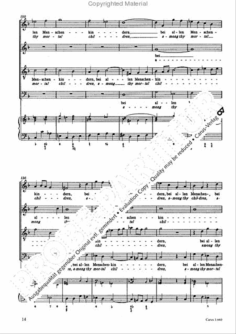 Bach: Ach Gott, vom Himmel; Das wollst du Score scores gallery preview page 15