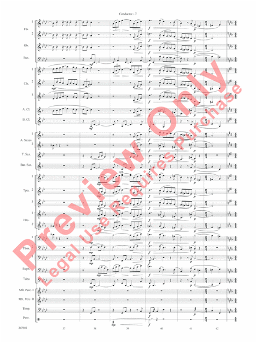 Pavane Pour Une Infante Defunte (Pavanne for a Dead Princess) Concert Band scores gallery preview page 9