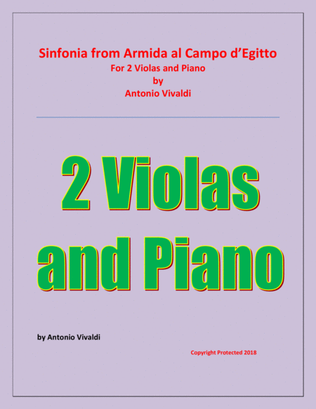 Sinfonia from Armida al Campo D'Egitto - 2 Violas and Piano - Early Advanced