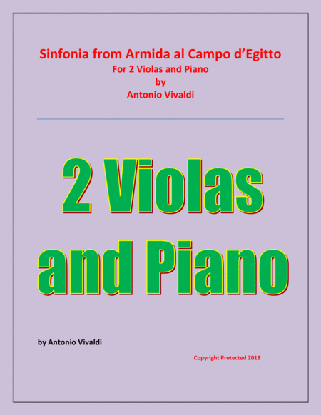 Sinfonia from Armida al Campo D'Egitto - 2 Violas and Piano - Early Advanced image number null