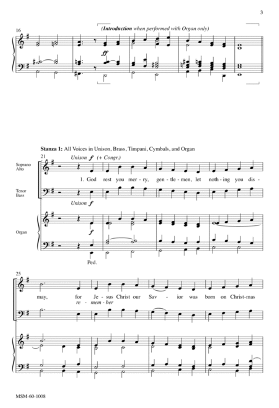 God Rest You Merry, Gentlemen 4-Part scores gallery preview page 3