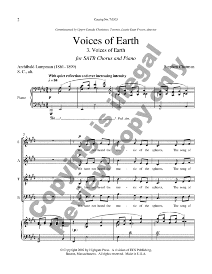 Voices of Earth: 3. Voices of Earth 4-Part scores gallery preview page 12
