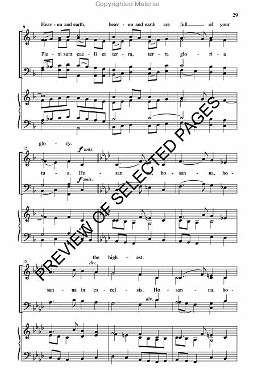 New Mass for John Carroll - Choral / Accompaniment edition 4-Part scores gallery preview page 10