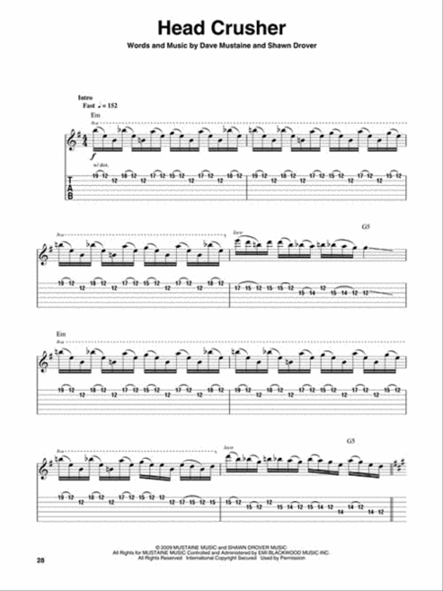 Megadeth Electric Guitar scores gallery preview page 4