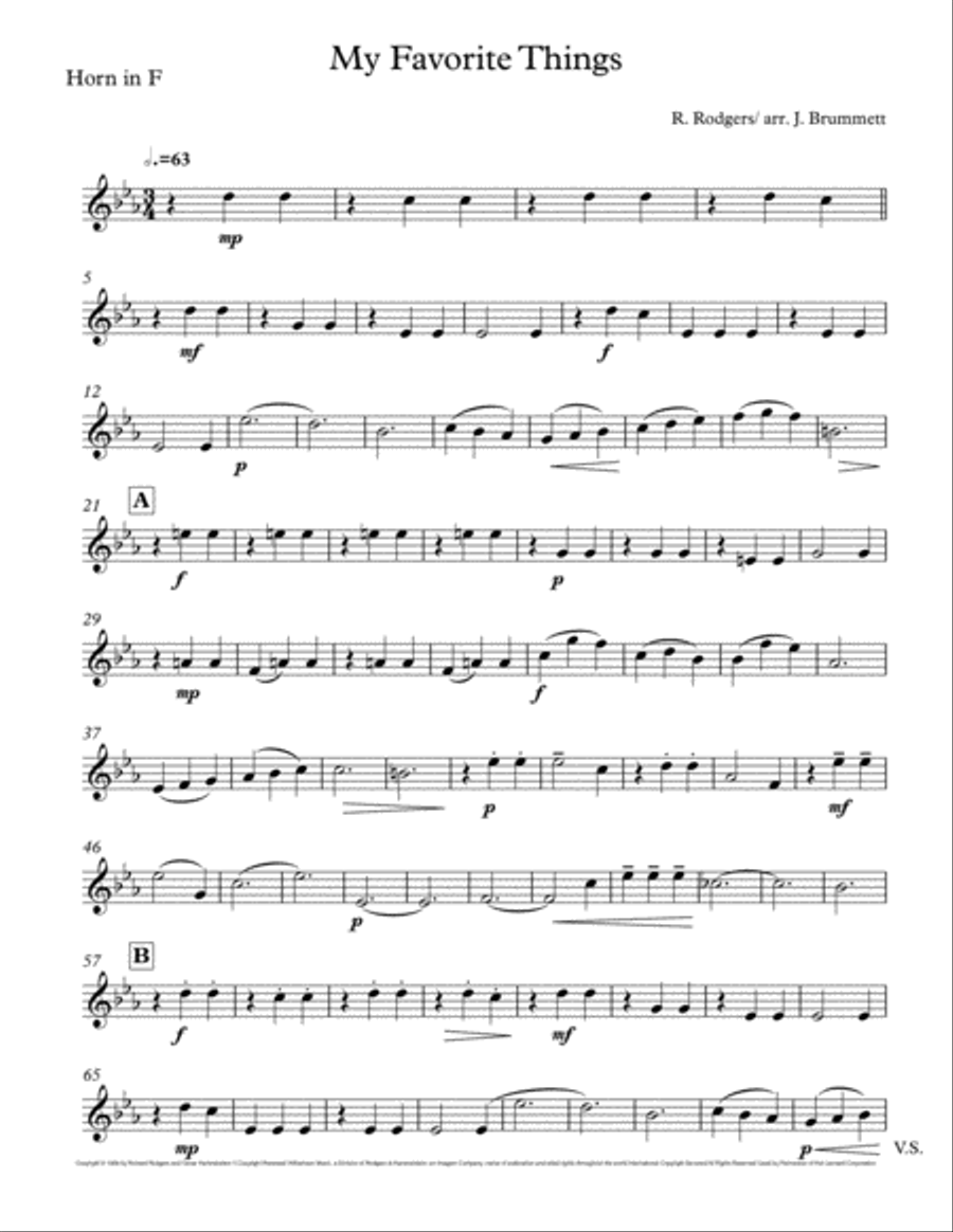 My Favorite Things Brass Ensemble scores gallery preview page 3