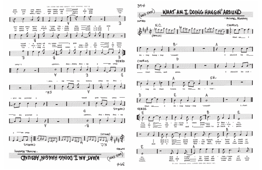 What Am I Doing Hangin' Around Voice scores gallery preview page 1