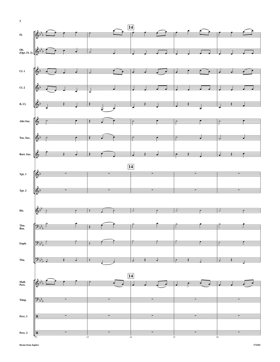 Hymn from Jupiter Hymn from Jupiter Concert Band scores gallery preview page 4