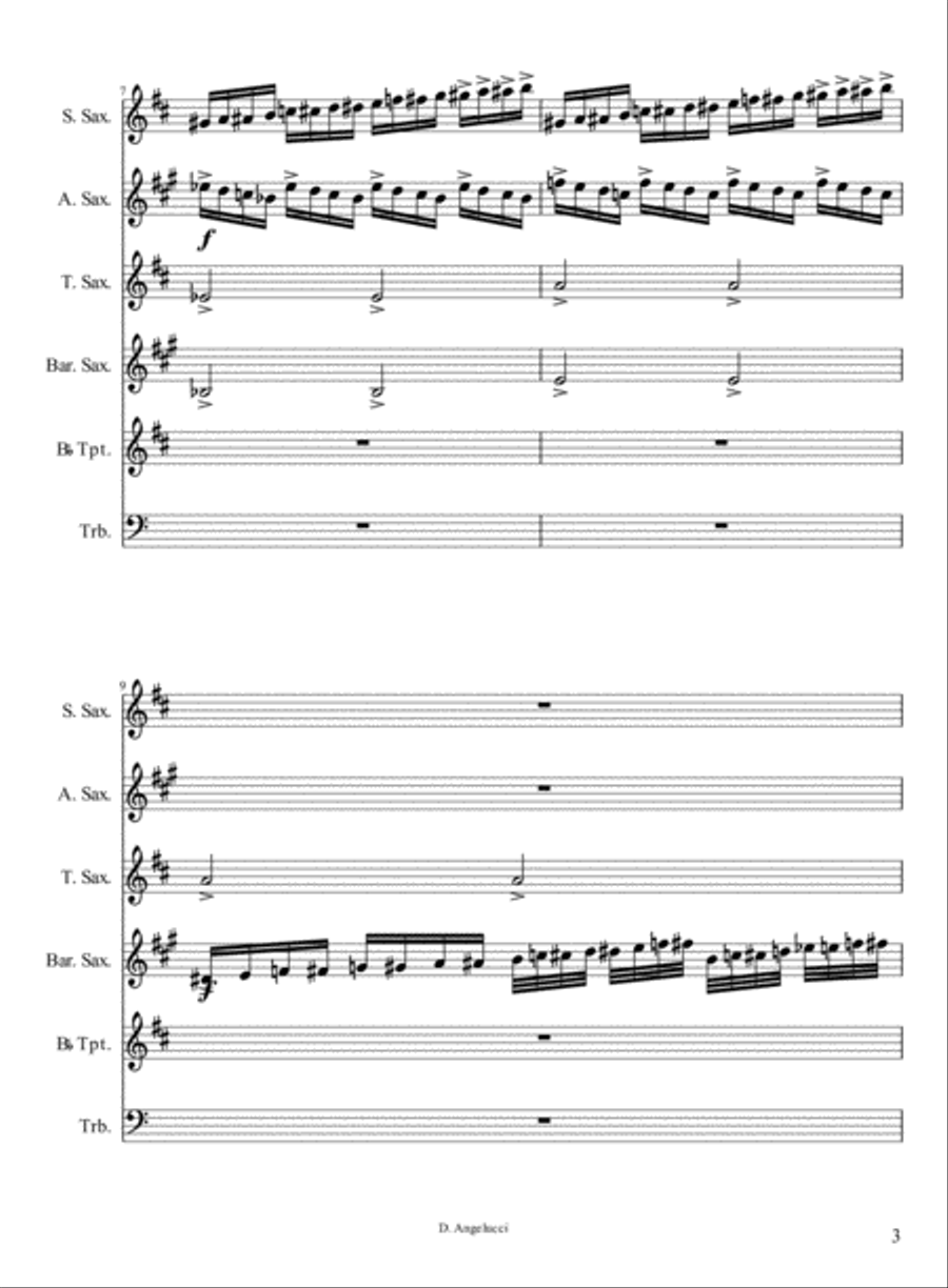 ALEA IMPROVISATION FOR SAXOPHONES, TRUMPET AND TROMBONE Small Ensemble scores gallery preview page 4
