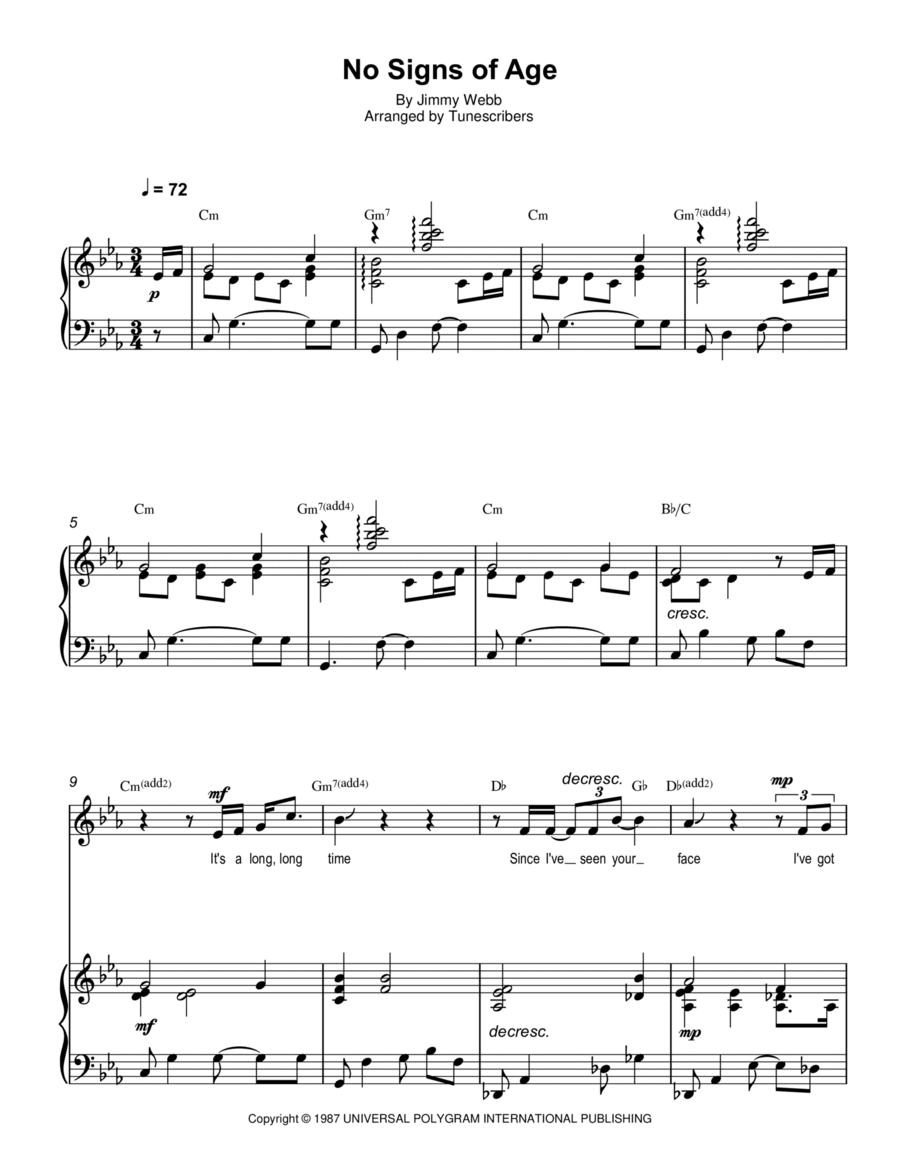 No Signs of Age No Signs of Age Voice scores gallery preview page 1