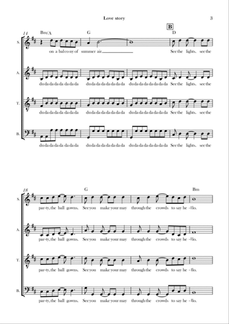 Love Story Love Story 4-Part scores gallery preview page 3