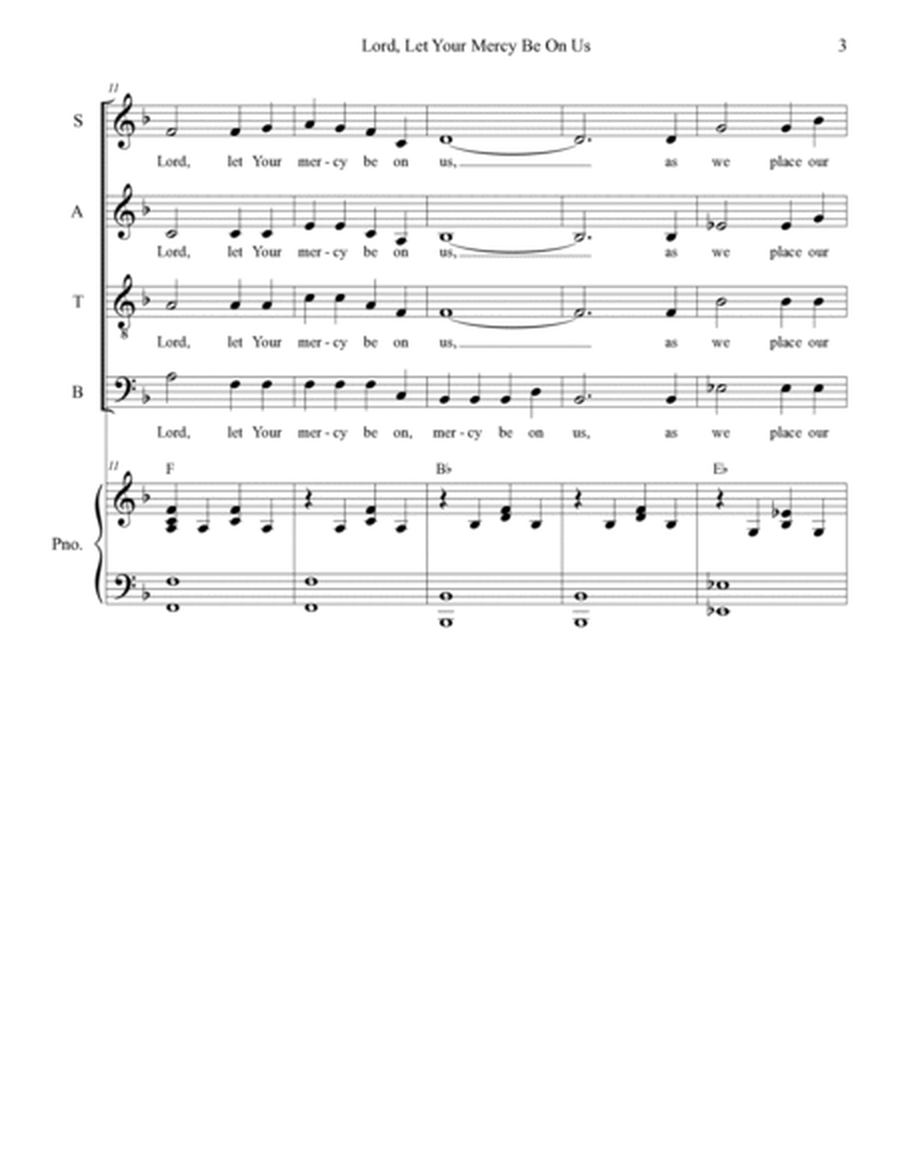Lord, Let Your Mercy Be On Us (SATB Alternate Version) image number null