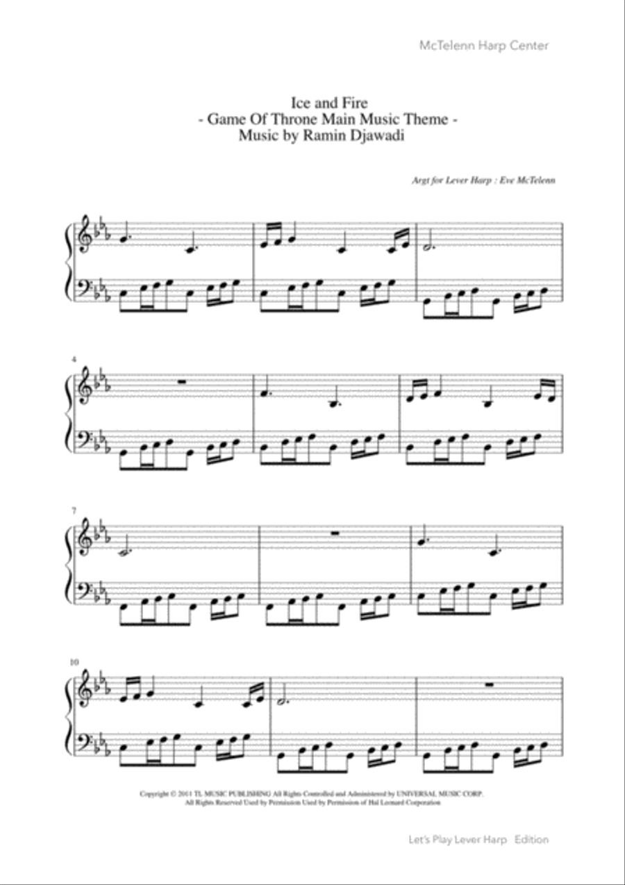 Game Of Thrones Harp scores gallery preview page 4